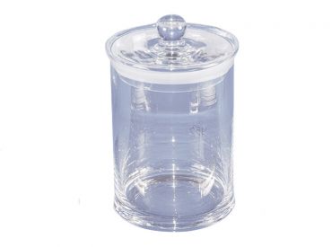 Glaszylinder mit Knopfdeckel für 42 Objektträger, 1x1 items 