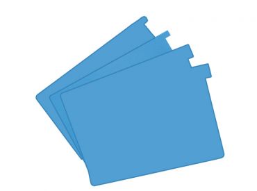 Signalkarten A5 blau TAB: 10 mm hoch 1x100 Stück 