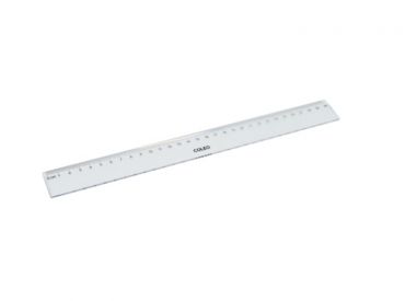 Ruler, 30 cm, transparent plastic 1x1 items 