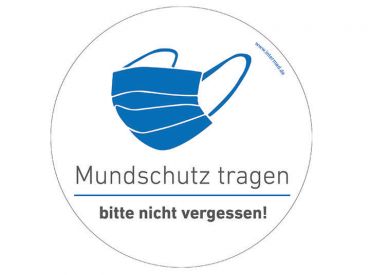 INTERMED Aufkleber "Mundschutz tragen", rund, Ø 25 cm 1x1 items 