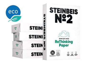 Kopierpapier Steinbeis No.2, DIN A4, 100% Recycling, 80 g, 5 x 500 Blatt 1x1 Carton 