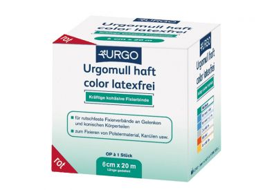 Urgomull® haft color latexfrei, rot, 20 m x 6 cm 1x1 items 