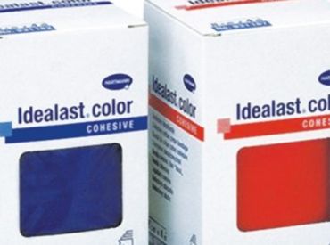 Idealast®-haft Color latexfrei, 4 cm x 4 m, sortiert zu 5 x BLAU und 5 x ROT 1x10 items 