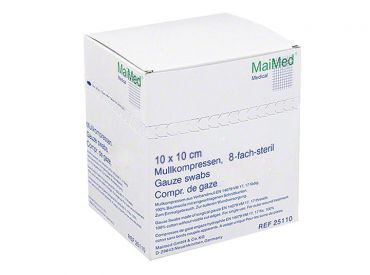 MaiMed® - MK Mullkompresse 10 x 10 cm steril 8-fach 25x2 items 
