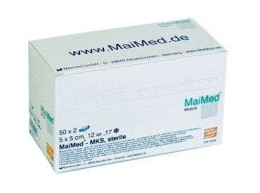 MaiMed® - MKS Schlitzkompressen 5 x 5 cm steril 12-fach 50x2 items 