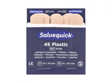 Salvequick Pflaster-Strips wasserfest Refill 6036 1x45 Stück 