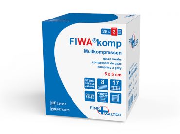 FIWA®komp Mullkompressen steril 5 x 5 cm, 25x2 items 