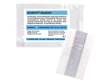aluderm®-aluplast elastic, first aid kit, 10 x 6 cm 1x12 items 