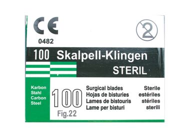 Einmal-Skalpellklingen Fig. 22, steril 1x100 items 