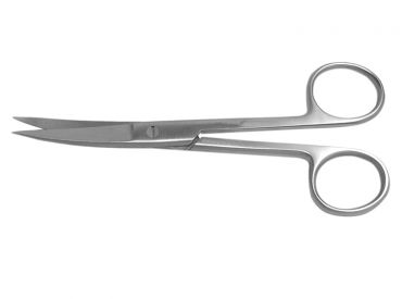 Einmalinstrument (steril) - Chirurgische Schere, gebogen, spitz / spitz, 14 cm 1x10 Stück 