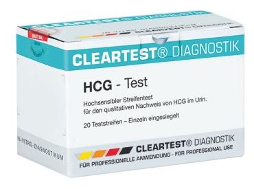 Cleartest® HCG test strips, individually sealed 1x20  