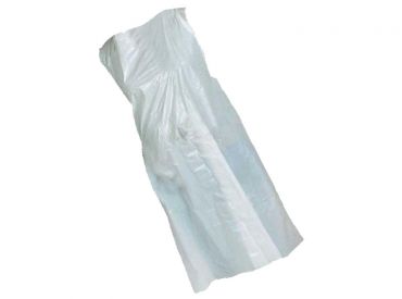 Disposable aprons white about 140 cm in length 1x100 items 
