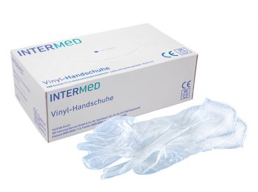 INTERMED vinyl gloves powder-free, small 1x100 items 