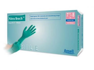 Nitra Touch PSA-Handschuhe Nitril, Langschaft, blaugrün, Gr. M 1x100 items 