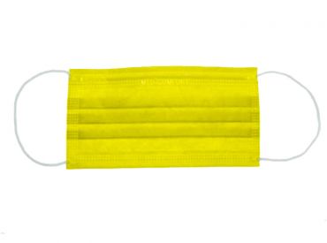 OP-Maske Med-Comfort, gelb, Type II R, Vlies, 1x50 Stück 