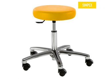 Swivel roller stool Penny Manus Midi, mediteran (orange), with hard wheels 