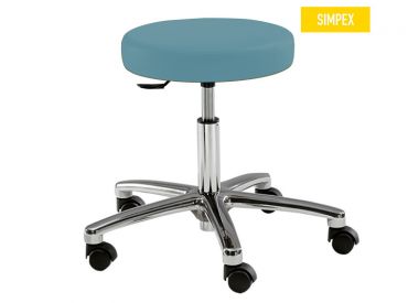 Swivel roller stool Penny Manus Midi, turquoise blue, with hard wheels 1x1 items 