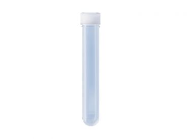 Tube, PP, 10 ml, L92 x Ø15.3 mm, with round base, colourless screw cap mounted 1x100 items 