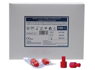 Combi-Stopfen Verschlusskonen, rot 1x100 Stück 