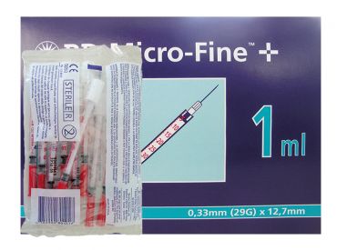 BD Micro-Fine U-40 Insulinspritze 1 ml mit Kanüle 1x100 Stück 