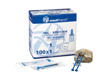 Tuberculin syringe 1 ml U-100, without cannula, 3-part, Luer connector 1x100 items 