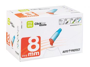 mylife Clickfine AutoProtect Pen-Nadel, 8 mm x 0,33 mm, 29G 1x100 items 