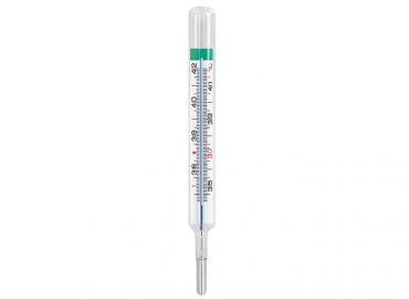 Glass thermometer with blue luminous scale 1x1 items 