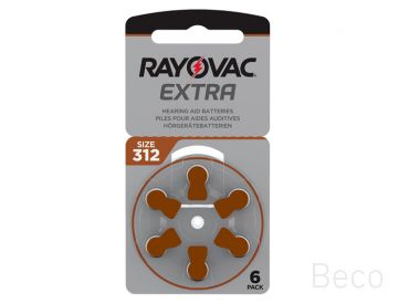 Rayovac 6 Hearing Aid Batteries Extra Advanced No. 312 1x6 items 