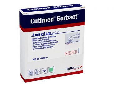Cutimed® Sorbact® 4 x 6 cm Kompresse latexfrei 1x6 items 