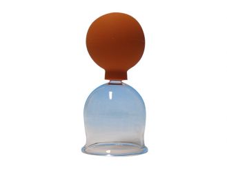Schröpfkopf Ø 5,0 cm, dünnwandiges mundgeblasenes Glas, mit Olive, mit Ball 1x1 items 