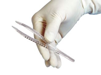 mediware disposable tweezers, anatomical shape, individually sterile packed 1x52 items 