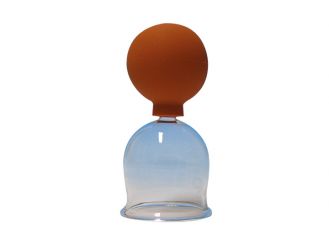 Schröpfkopf Ø 4,4 cm, dünnwandiges mundgeblasenes Glas, mit Olive, mit Ball 1x1 items 