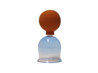 Schröpfkopf Ø 3,5 cm, dünnwandiges mundgeblasenes Glas, mit Olive, mit Ball 1x1 items 