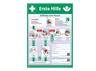 Anleitung Erste-Hilfe, Plakat Kuntsstoff DIN A2 1x1 Stück 