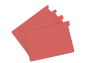 Signalkarten A5 rot TAB: 20 mm hoch 1x100 Stück 