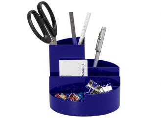 Rundbox/Köcher, 6 Fächer, 140 mm, Kunststoff, blau 1x1 items 