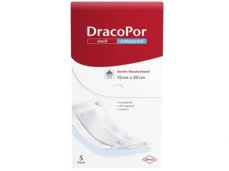 DracoPor waterproof, steriler Wundverband, 10 cm x 20 cm, 1x5 Stück 