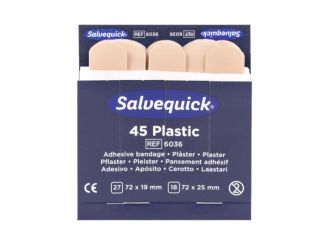 Salvequick Pflaster-Strips wasserfest Refill 6036 1x45 Stück 