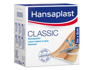 Hansaplast® Classic 5m x 6cm hautfarben 1x1 Stück 