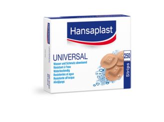 Hansaplast® Universal Water Resistant Wundstrips, 2,3 x 2,3 cm 1x250 Stück 