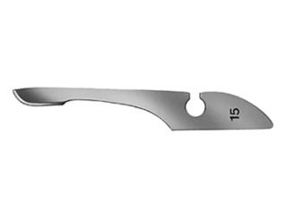 Bayha scalpel blades No. 15, sterile, individually in aluminium foil 1x12 items 