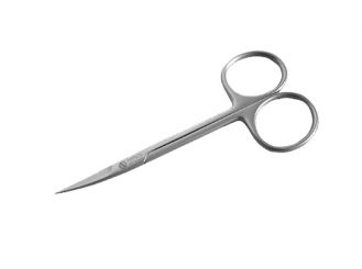 Disposable instrument (sterile) Iris scissors, bent, pointed, 9.0 cm 1x10 items 