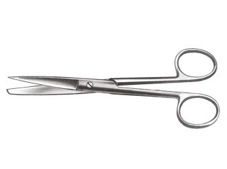 Surgical scissors straight pointed / blunt 13 cm >rk< 1x1 items 