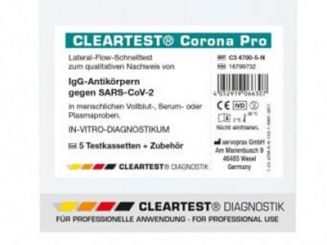 Cleartest® Corona Pro Antiköper-Schnelltest 1x5 Stück 