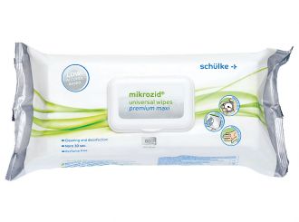 mikrozid® universal wipes premium maxi Desinfektionstücher, 25 x 25 cm 1x80 Stück 