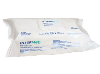 INTERMED Wipes SENSITIVE, alcohol-free wipes for rapid disinfection 1x100  