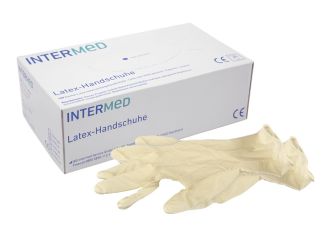 INTERMED Latex-Handschuhe, puderfrei, Gr. XL 1x100 Stück 