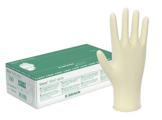 Vasco® nitrile white gloves, size S 1x100 items 