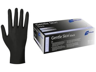 Gentle Skin® black Latex-Handschuhe. pf., Gr. M 1x100 items 