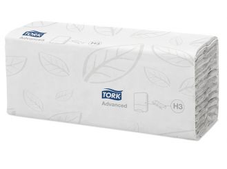 Tork® Advanced Handtuch H3, hochweißes 2-lagiges Tissue, 25 x 31 cm, 1x2560 items 